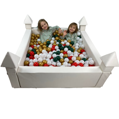 White Castle Ball Pit, Baby Ball Pool, Soft play equipment, Activity Toy,Soft Play Area,large ball pit,foam ball pit