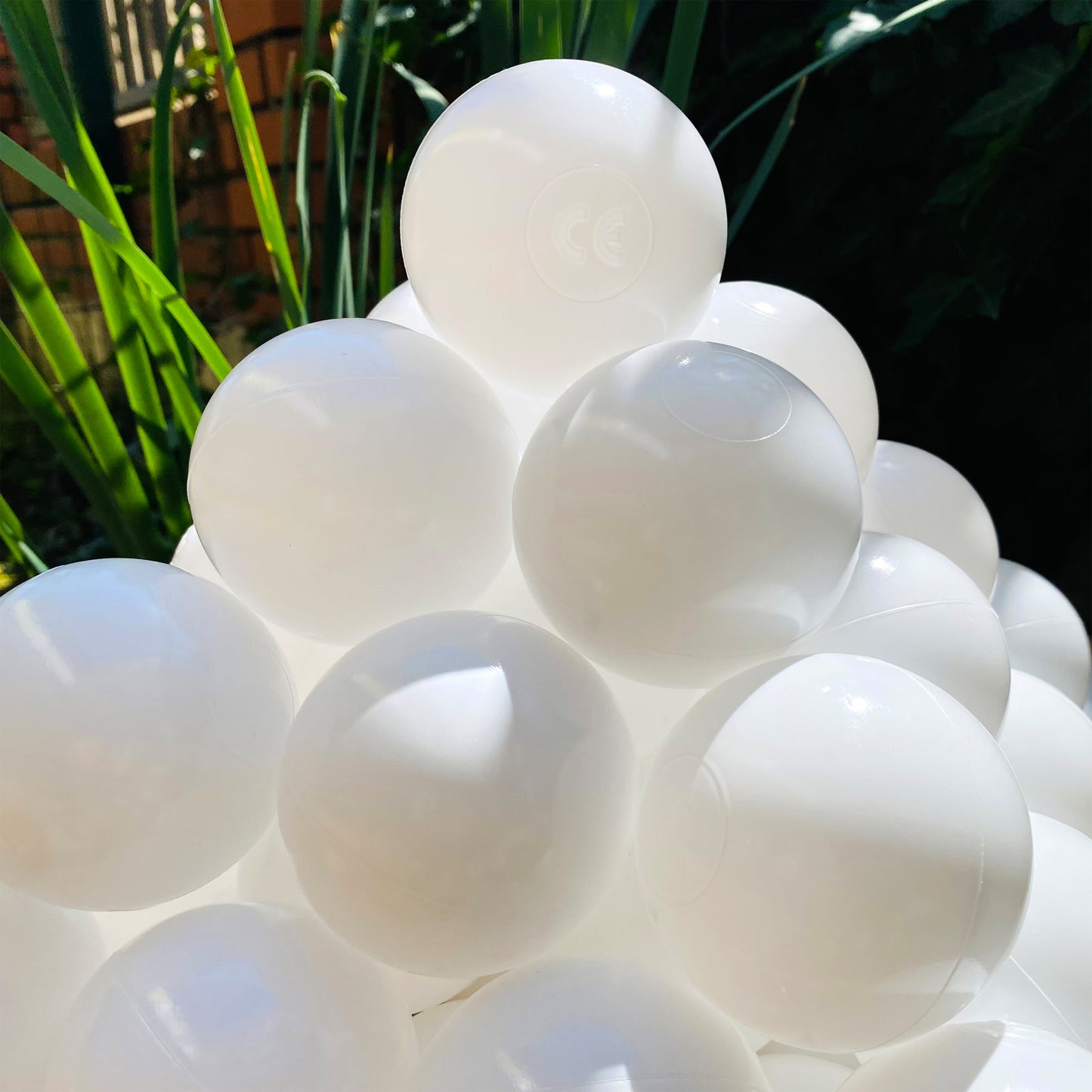 1000 White Balls in ball pit 2,76" | non-toxic plastic ball pool balls |  ball pond balls