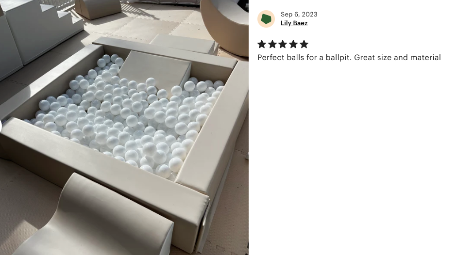 1000 White Balls in ball pit 2,76" | non-toxic plastic ball pool balls |  ball pond balls