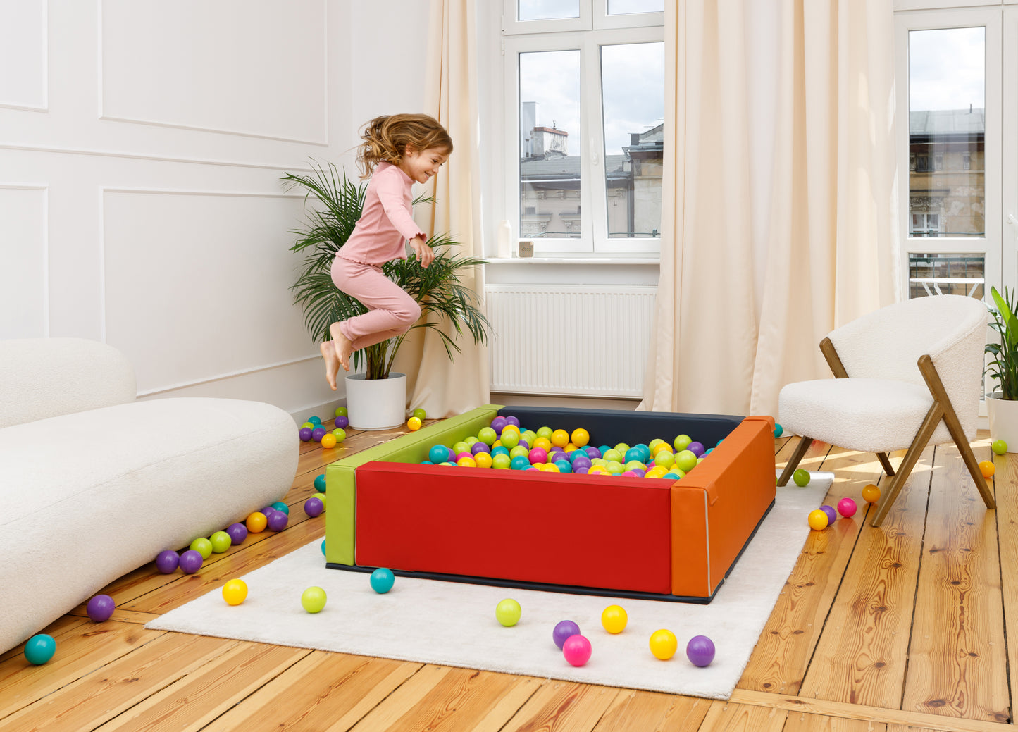 Large Ball Pit ,Soft play equipment, Baby Ball Pit, Indoor and Outdoor Game, Soft Foam Ball Pit Pool, Playpen gift