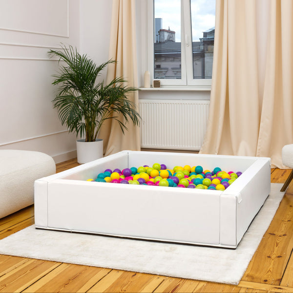 Weißes Bällebad, Bällebad für Kinder, Bällebad aus Schaumstoff für Kinder