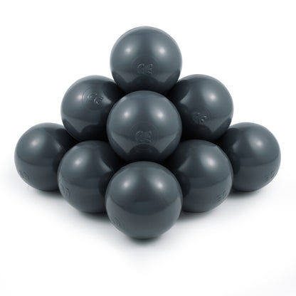 Dark gray balls Balls in ball pit 2,76" | non-toxic plastic ball pool balls |  ball pond balls