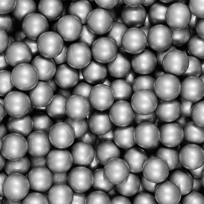 Silver color Balls in ball pit 2,76" | non-toxic plastic ball pool balls |  ball pond balls