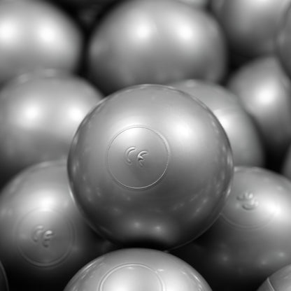 Silver color Balls in ball pit 2,76" | non-toxic plastic ball pool balls |  ball pond balls