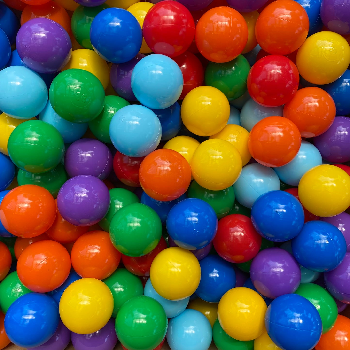 Multicolor Balls in ball pit 2,76" | non-toxic plastic ball pool balls |  ball pond balls